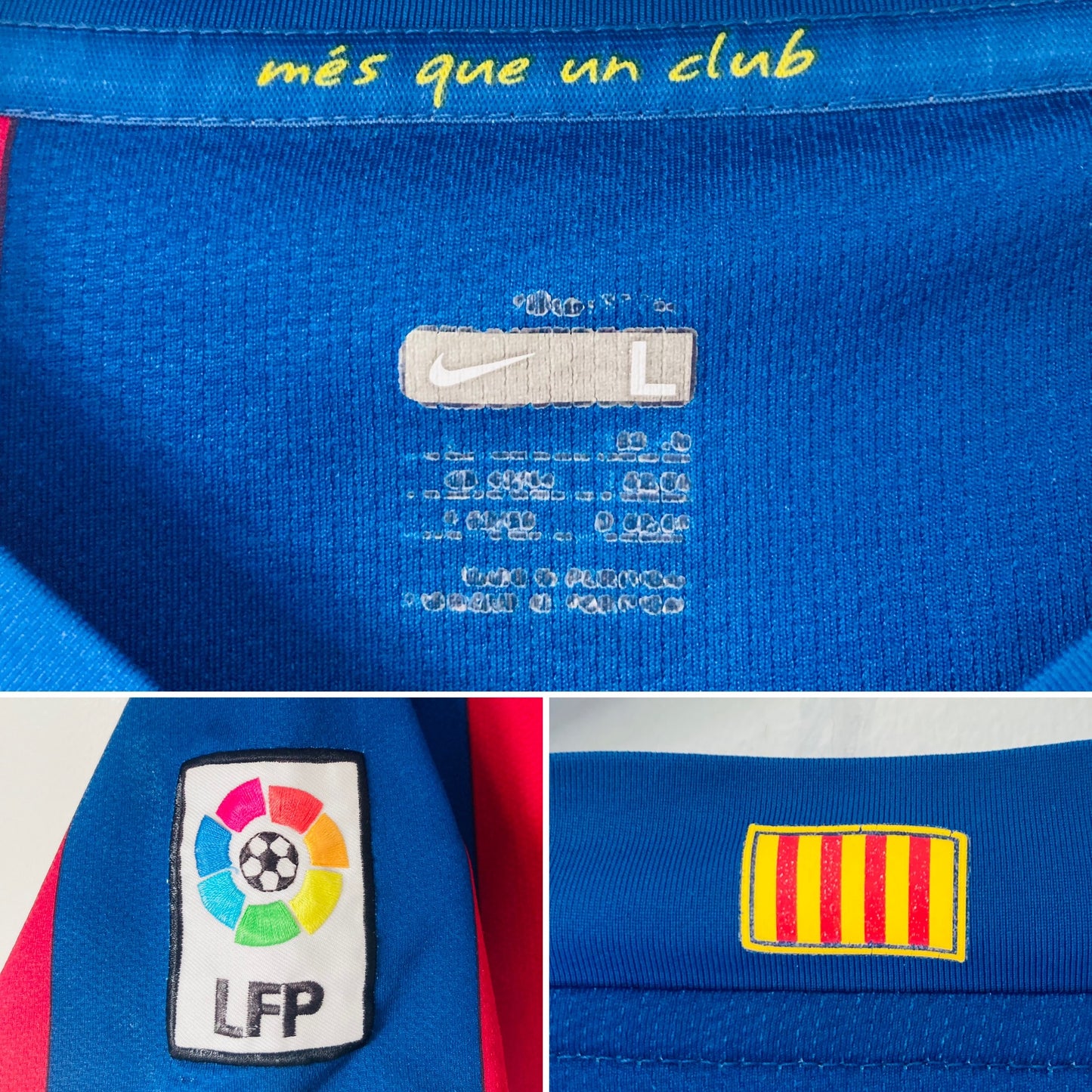 Barcelona home football shirt 2007/08 Ronaldinho Large