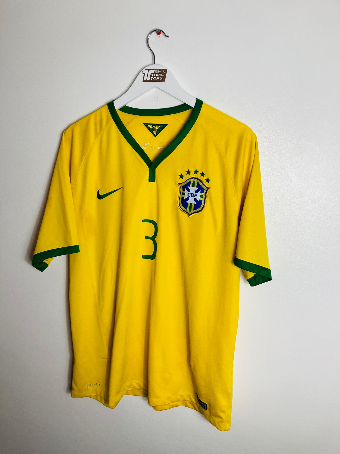 Brazil home football shirt W/C 2014 Silva XL
