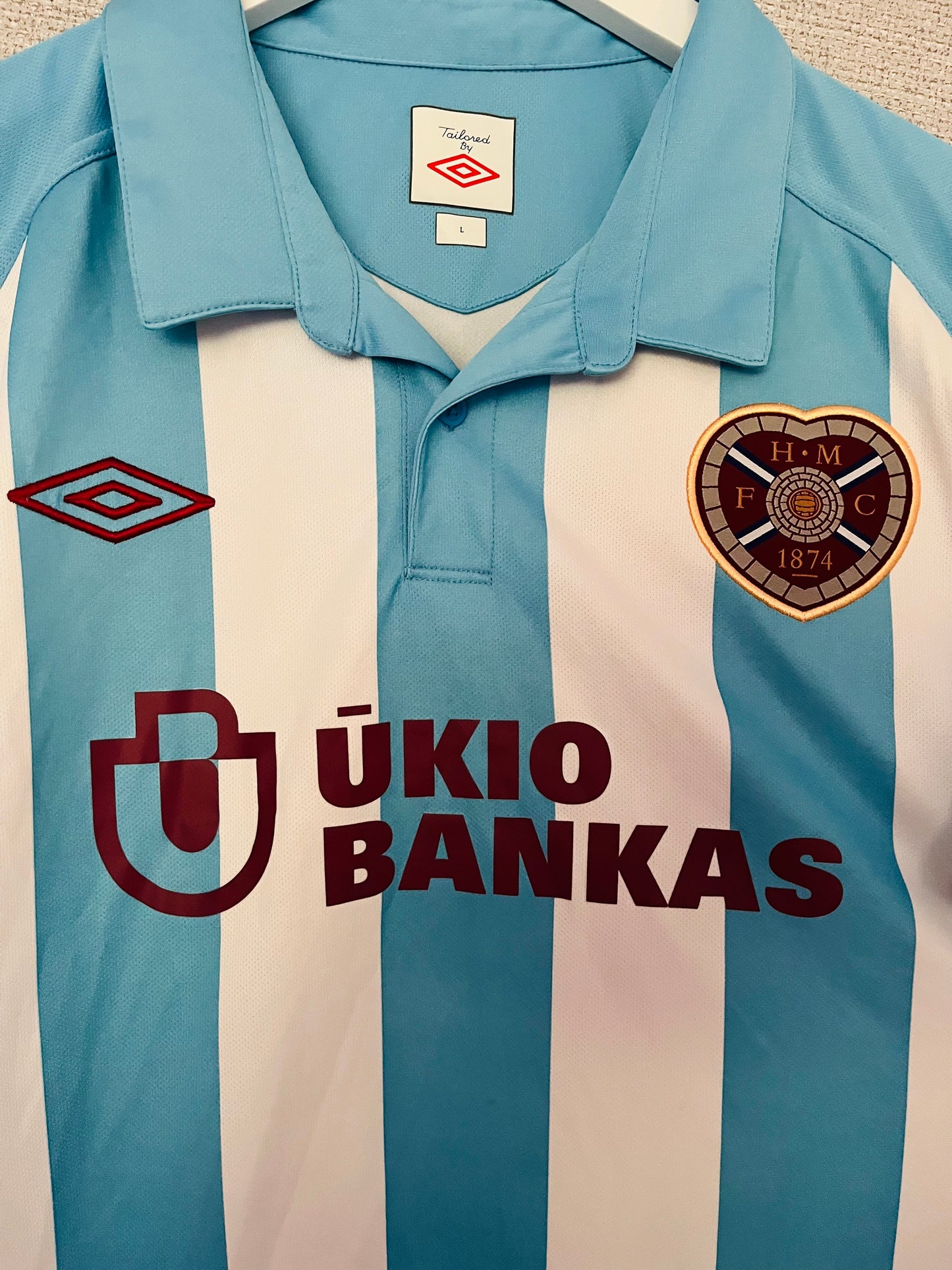Heart of Midlothian Hearts away football shirt 2010/11 Large