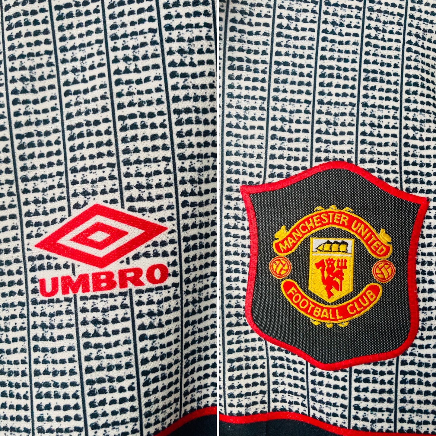 Manchester United away football shirt 1995/96 Youths XL