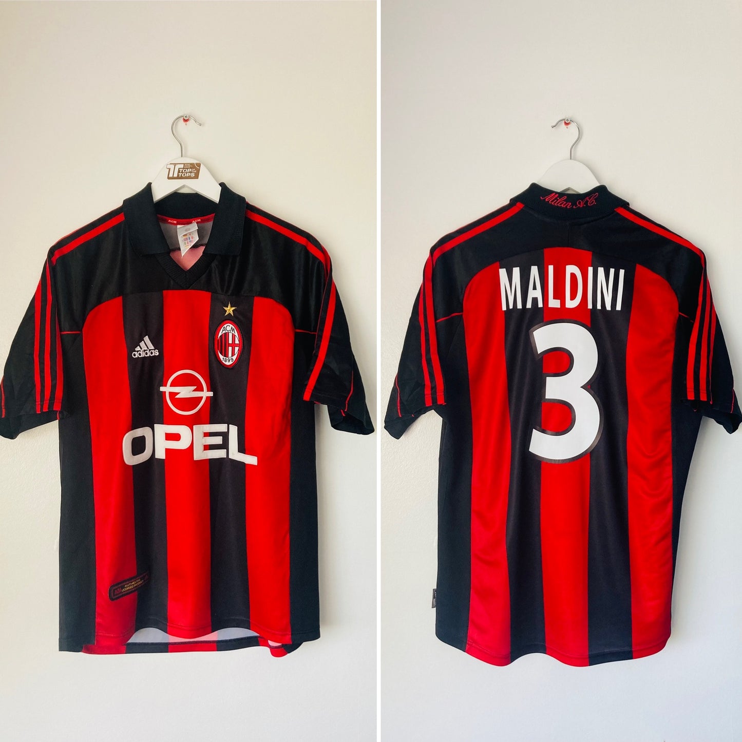 AC Milan home football shirt 2000/02 Maldini Medium
