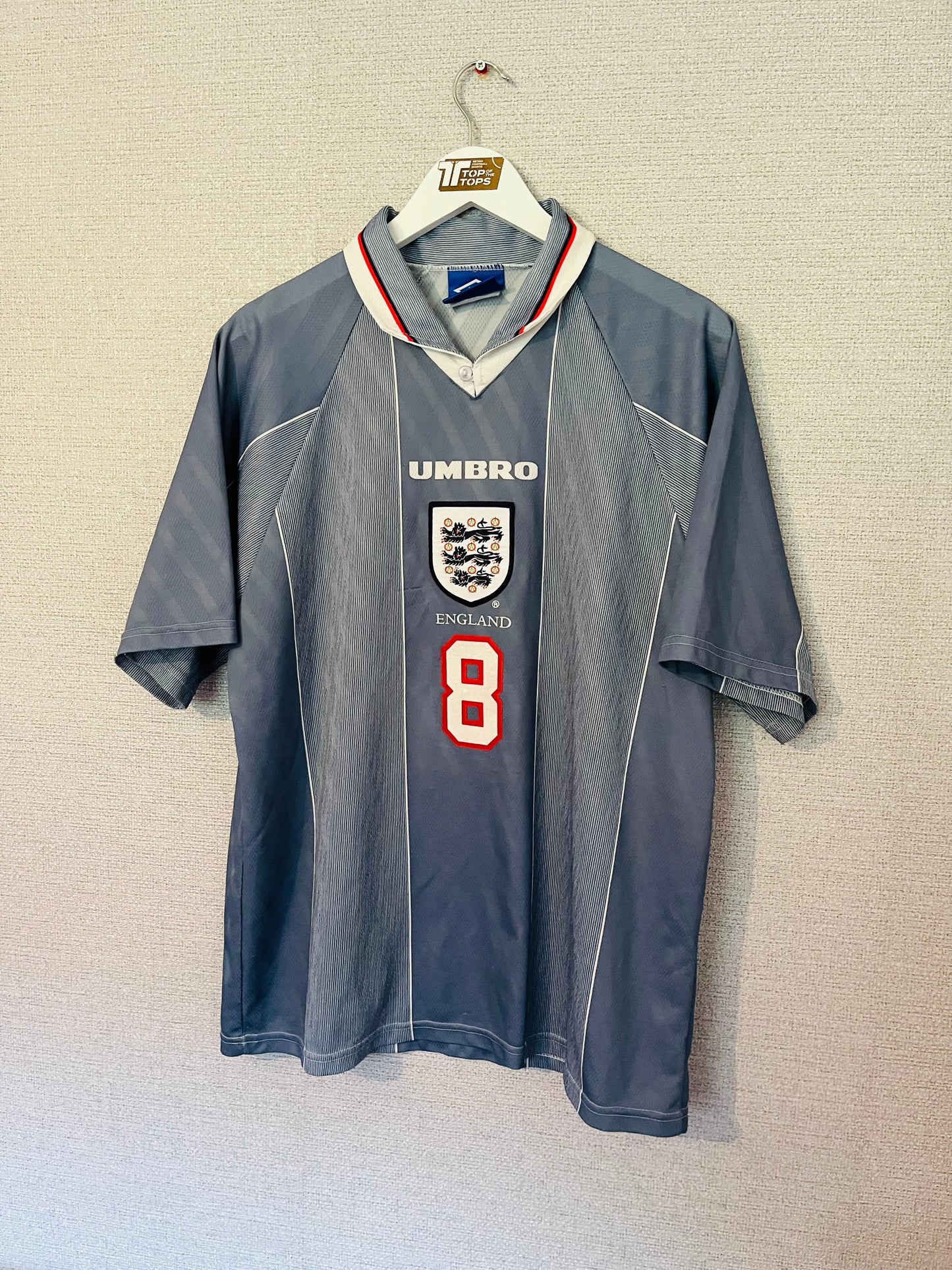 England away football shirt Euro 1996 Gascoigne L/XL