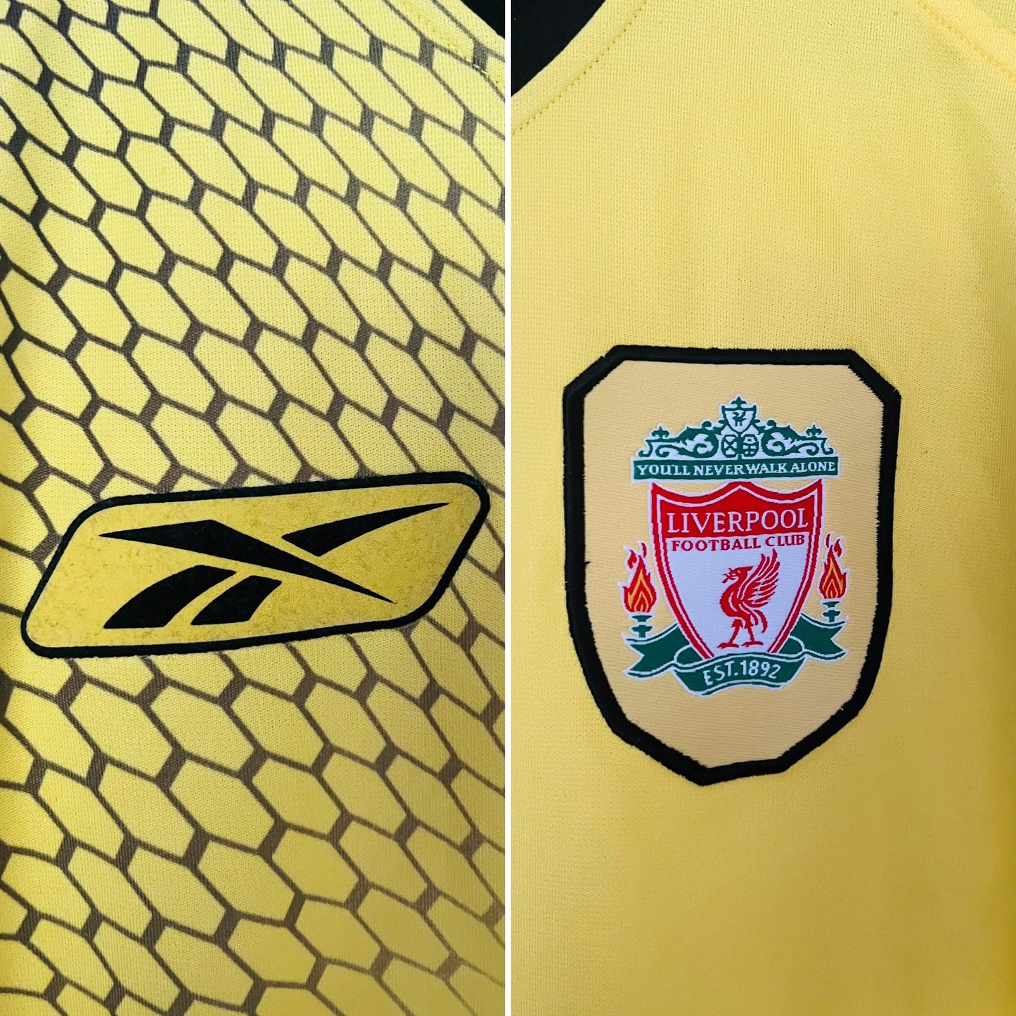 Liverpool away football shirt 2004/05 Gerrard Large L/S