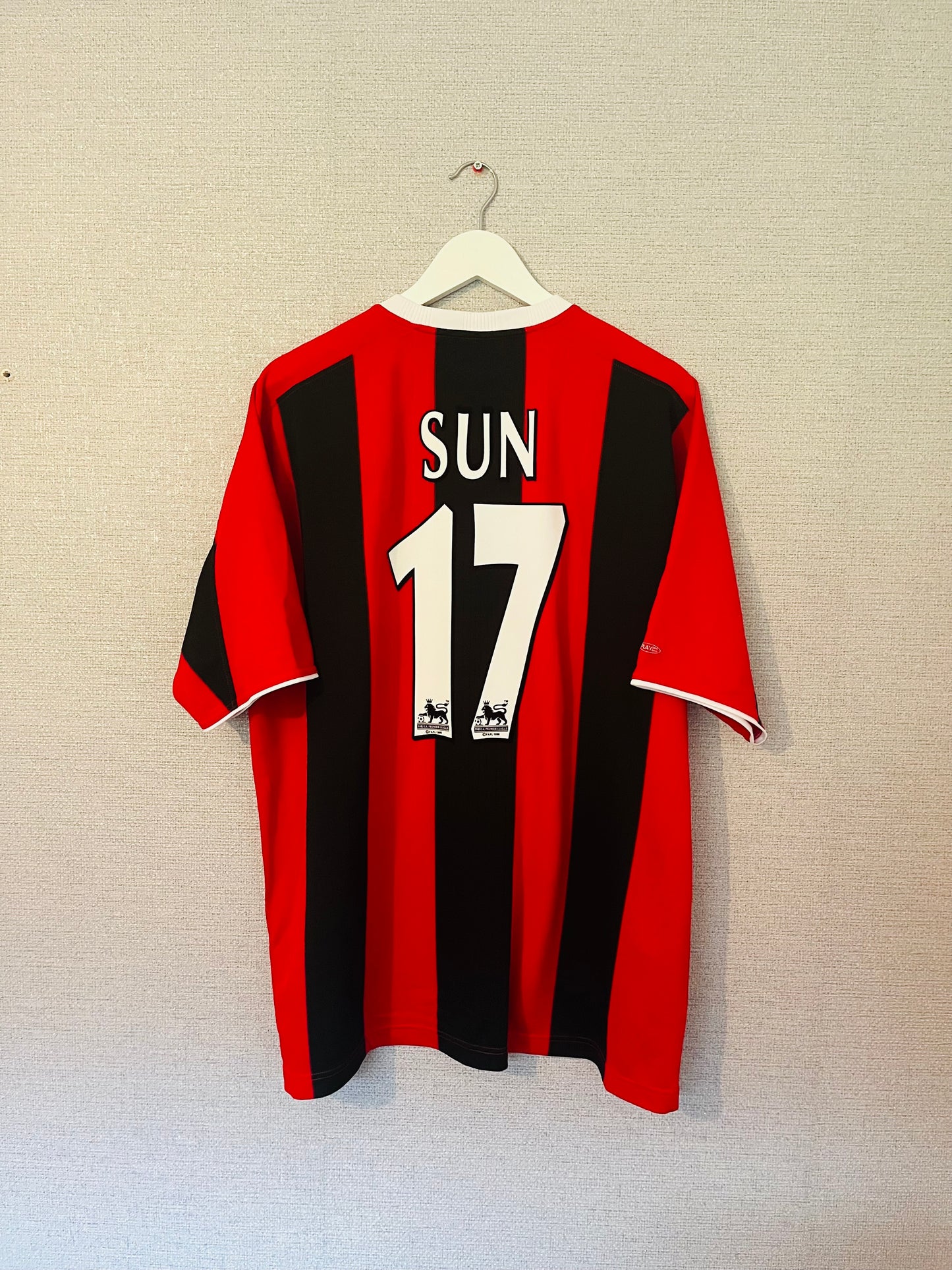 Manchester City away football shirt 2003/04 Sun XL