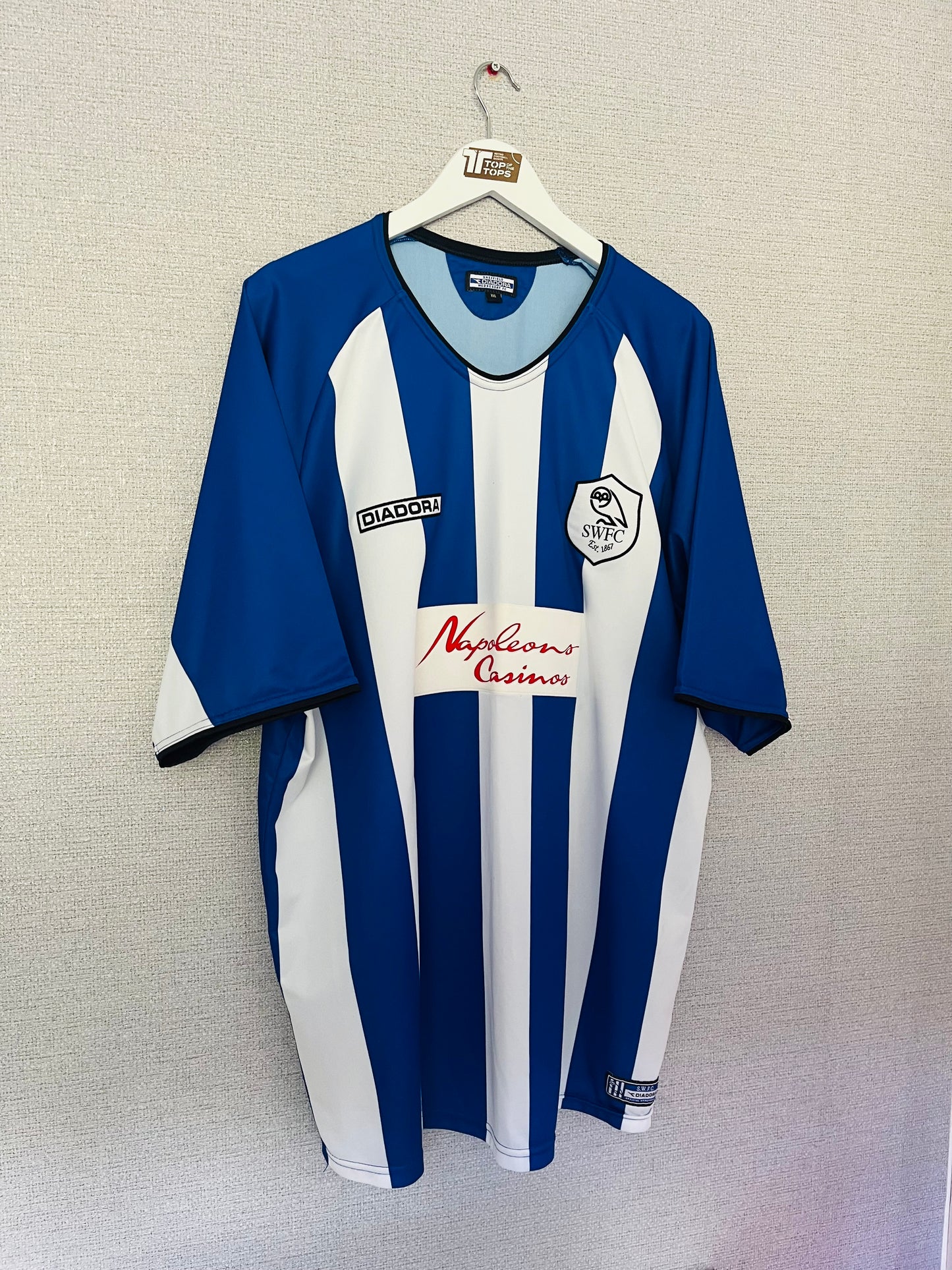 Sheffield Wednesday home football shirt 2003/05 Kuqi XXL