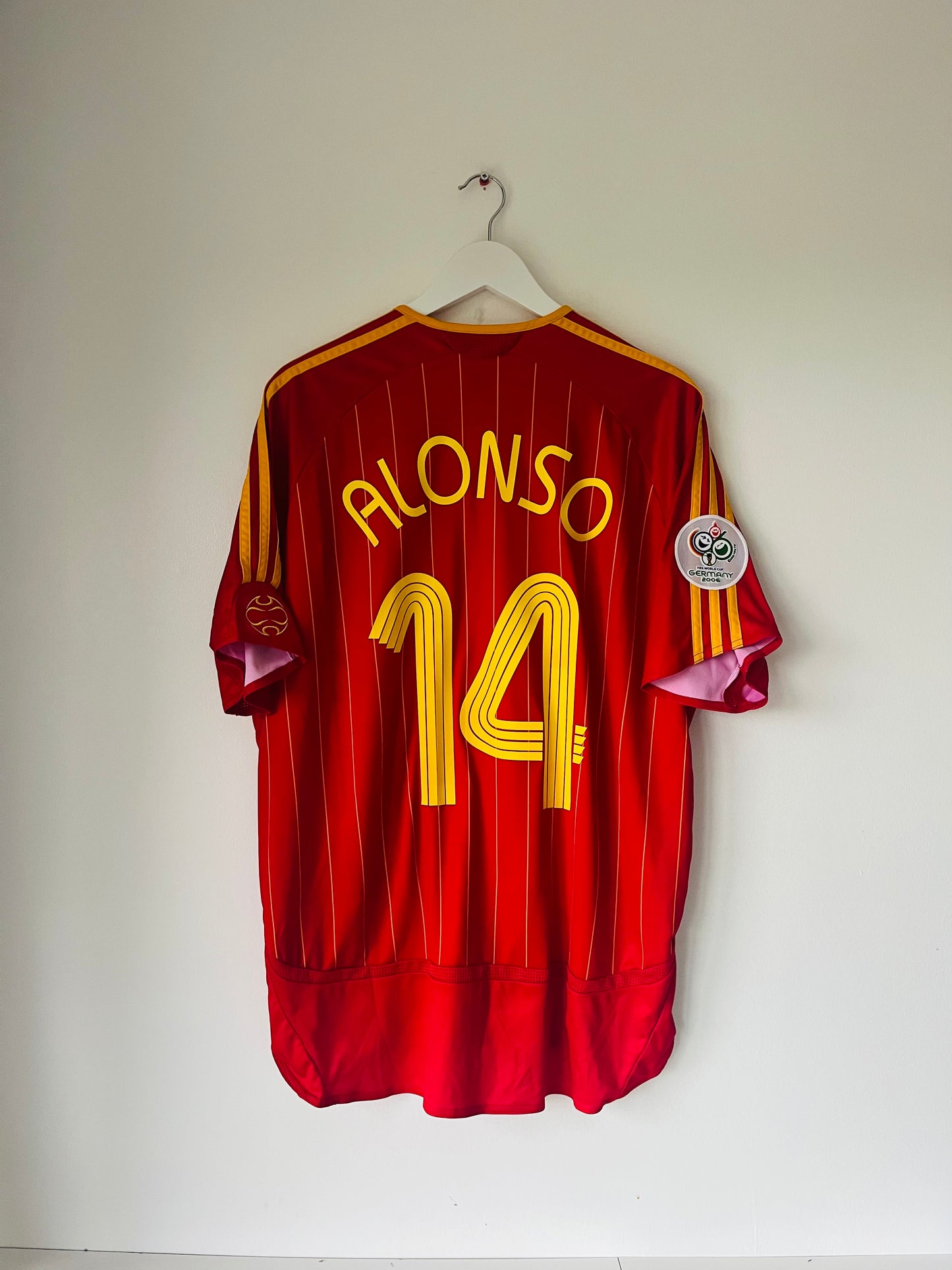 Spain home football shirt W/C 2006 Alonso XL