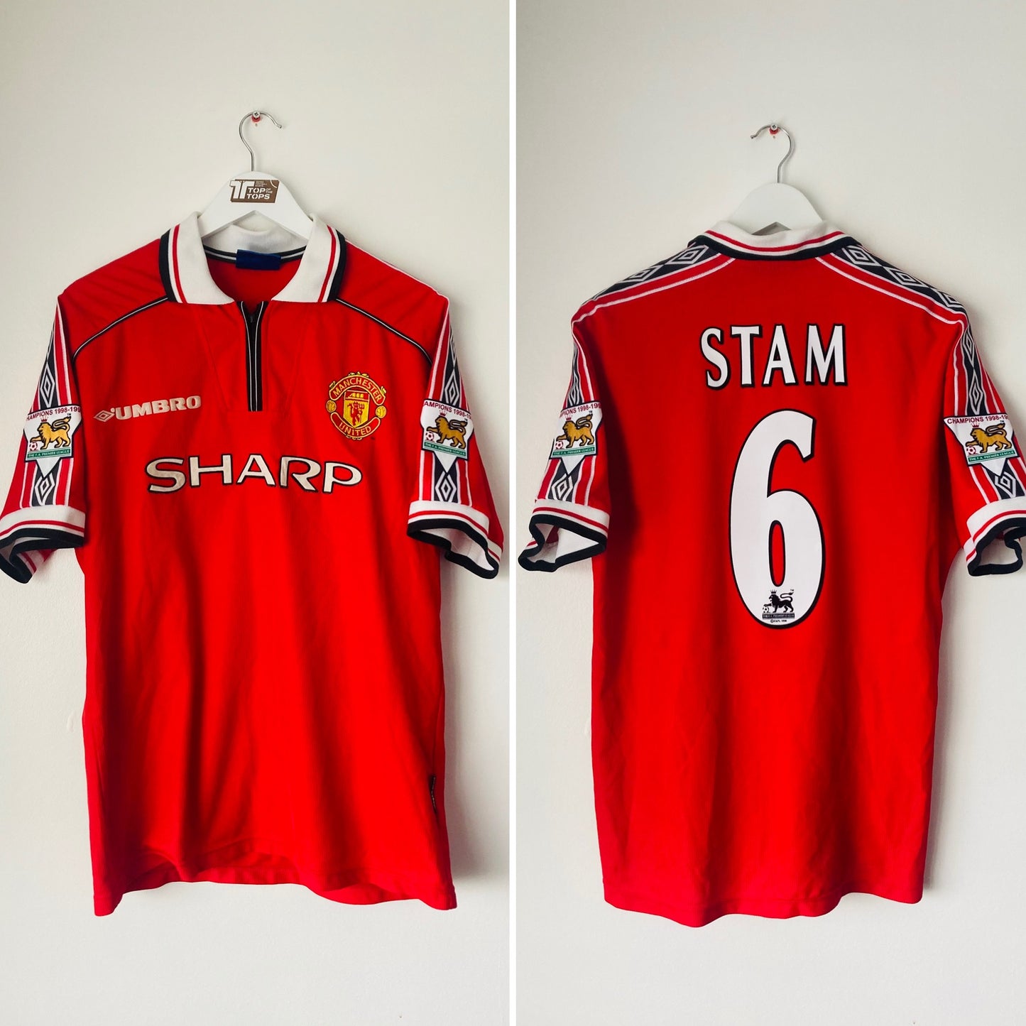 Manchester United home football shirt 1999/2000 Stam Large