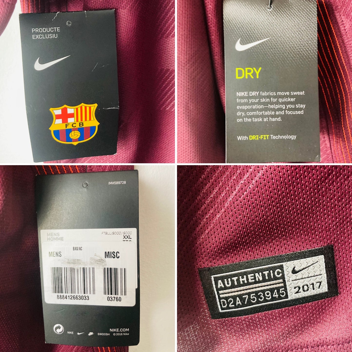 Barcelona third football shirt
2017/18 Messi XXL