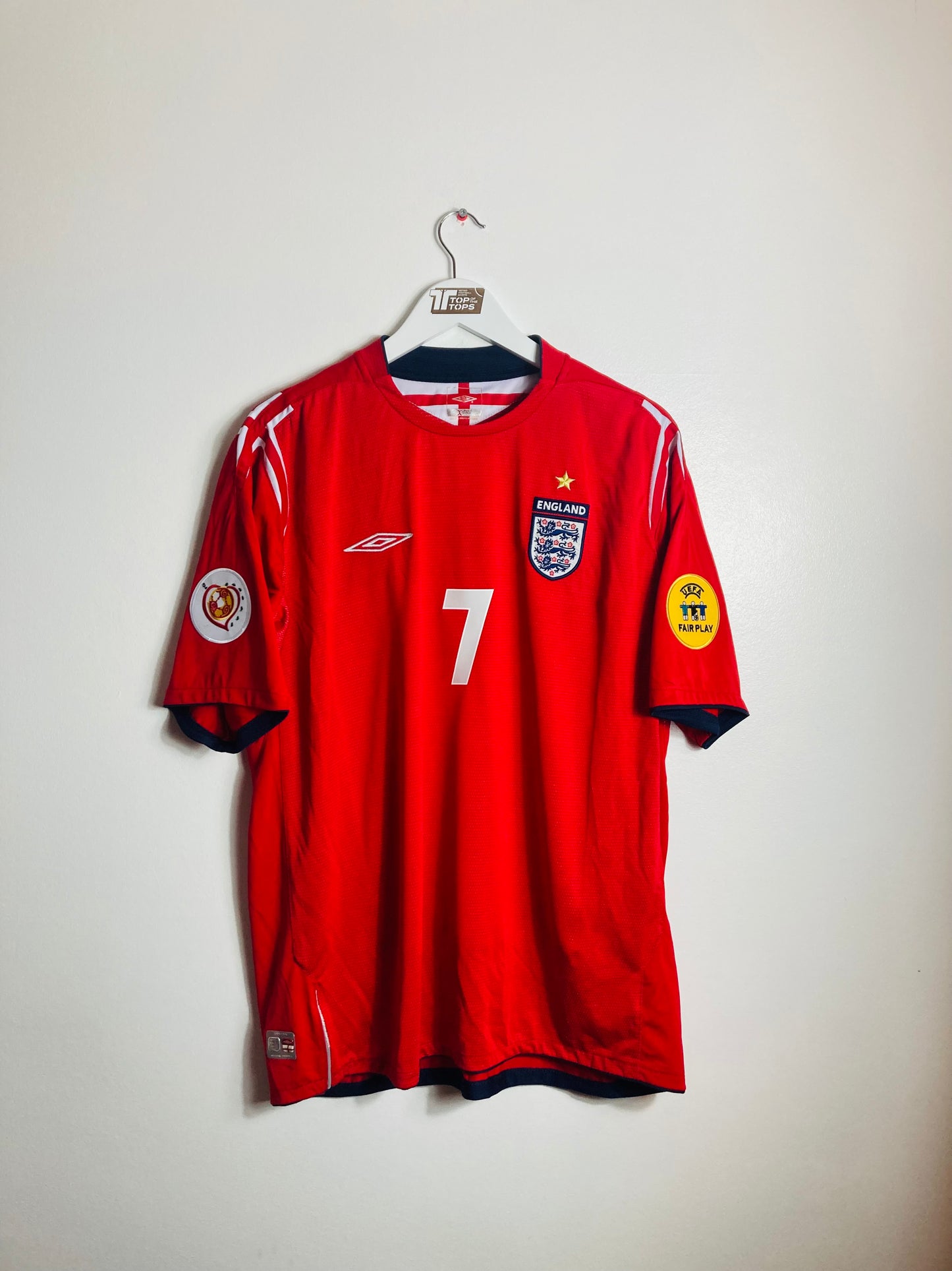 England away football shirt Euro 2004 Beckham XL