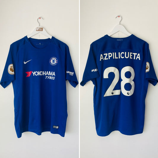 Chelsea home football shirt 2017/18 Azpilicueta XL