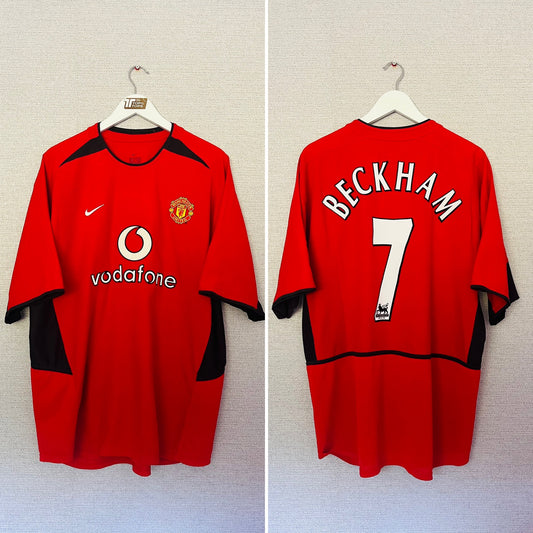 Manchester United home football shirt 2002/03 Beckham XL
