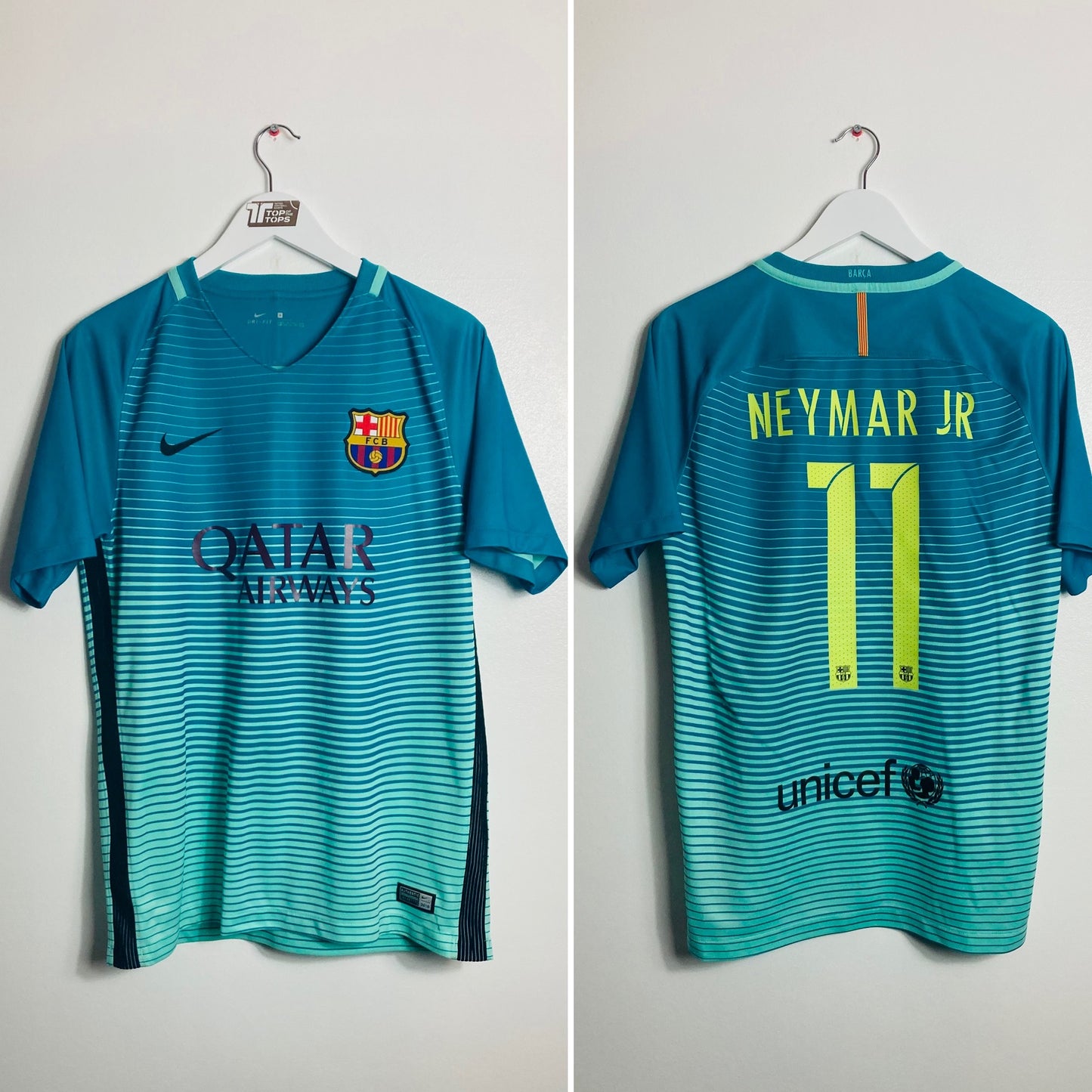 Barcelona third football shirt 2016/17 Neymar Jr Medium