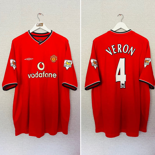 Manchester United home football shirt 2001/02 Veron XXL