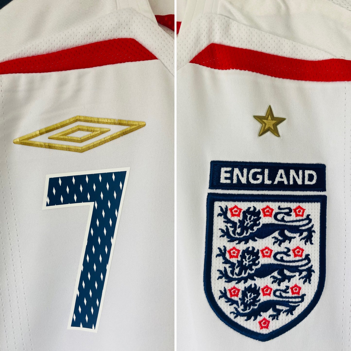 England home football shirt 2007/09 Beckham Large