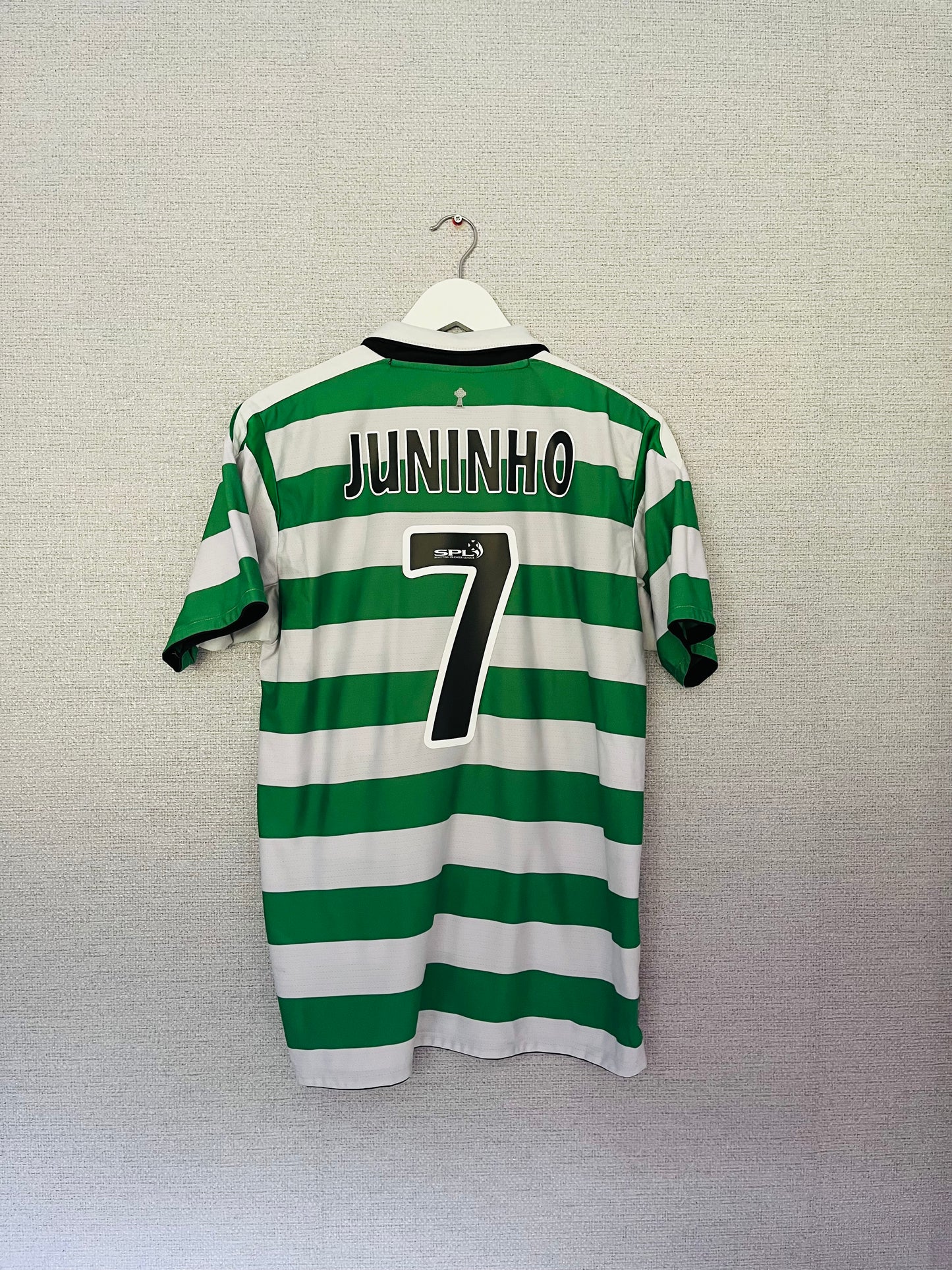 Glasgow Celtic home football shirt 2004/05 Juninho Medium