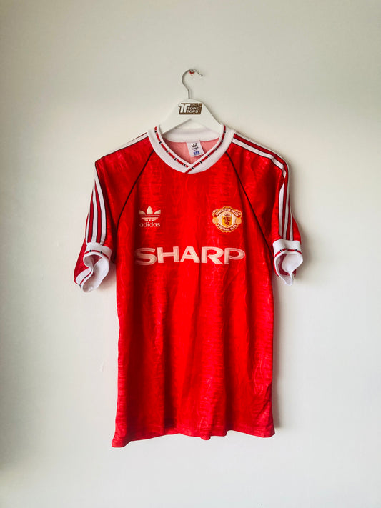 Manchester United home football shirt 1990/92 Medium