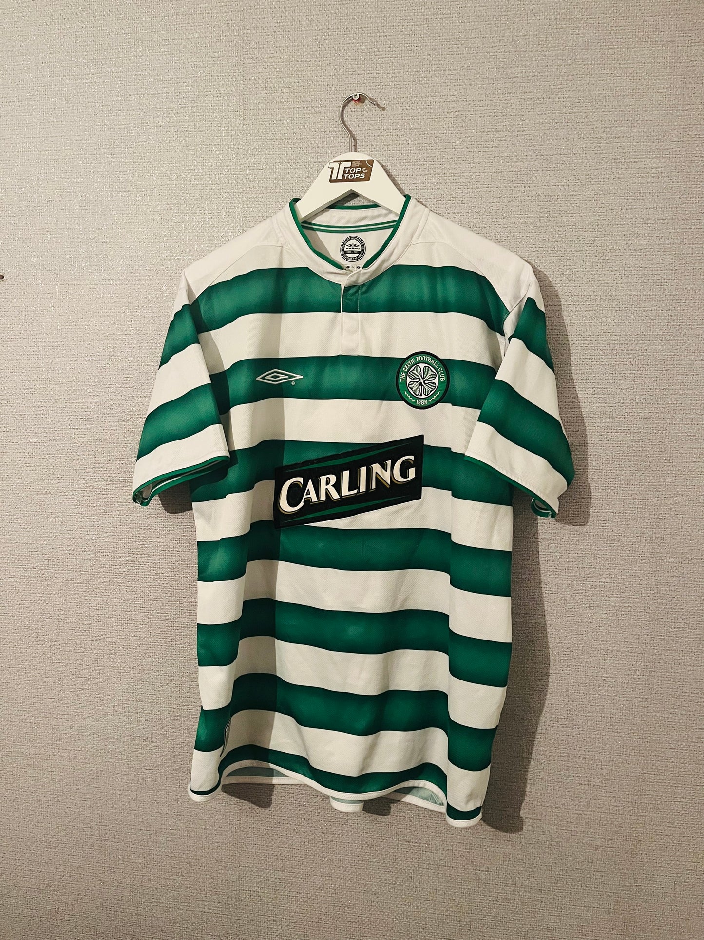 Glasgow Celtic home football shirt 2003/04 Larsson Large