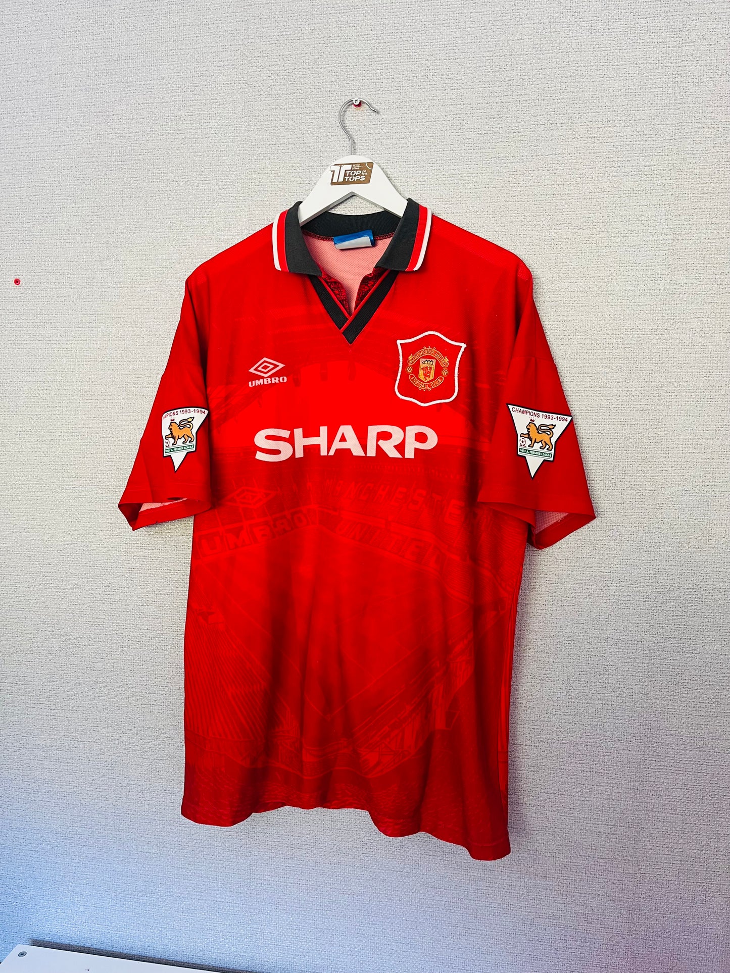 Manchester United home football shirt 1994/95 Cantona XL
