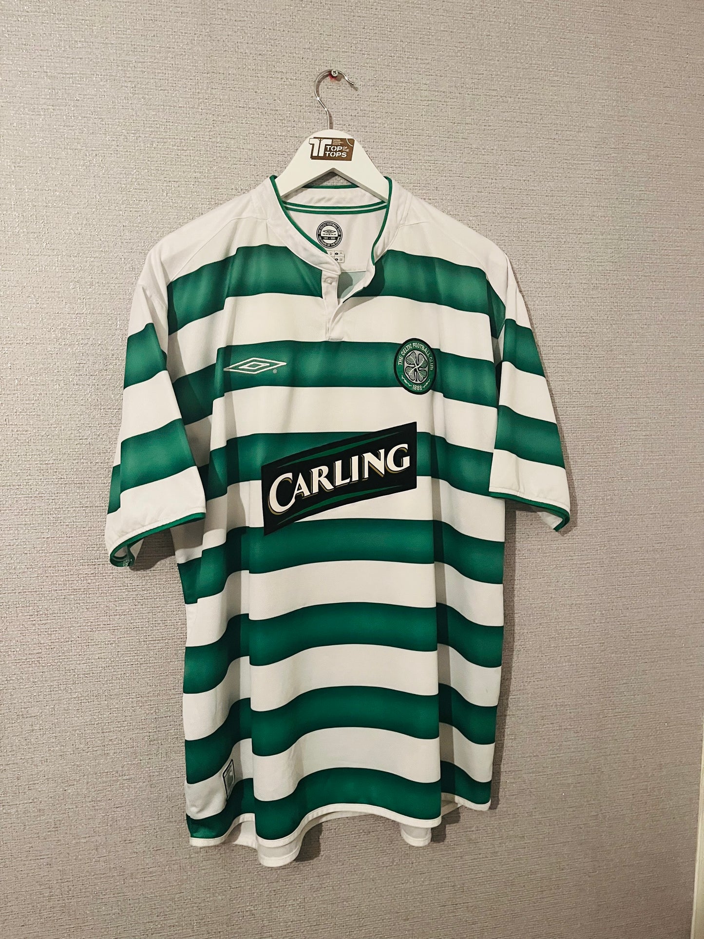 Glasgow Celtic home football shirt 2003/04 Larsson XXL