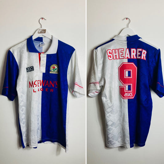 Blackburn Rovers home football shirt 1992/94 Shearer Medium