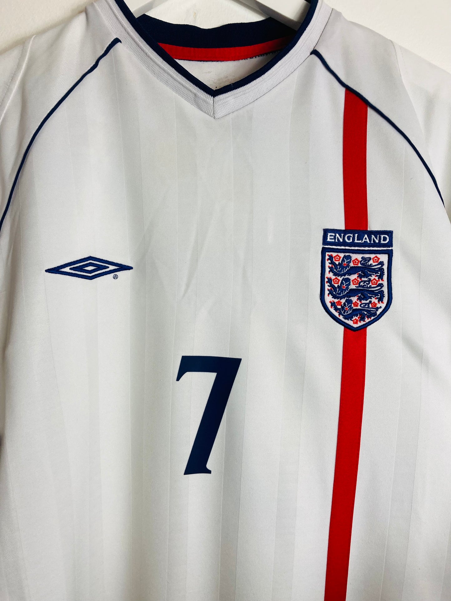 England home football shirt Beckham 2001/02 XL