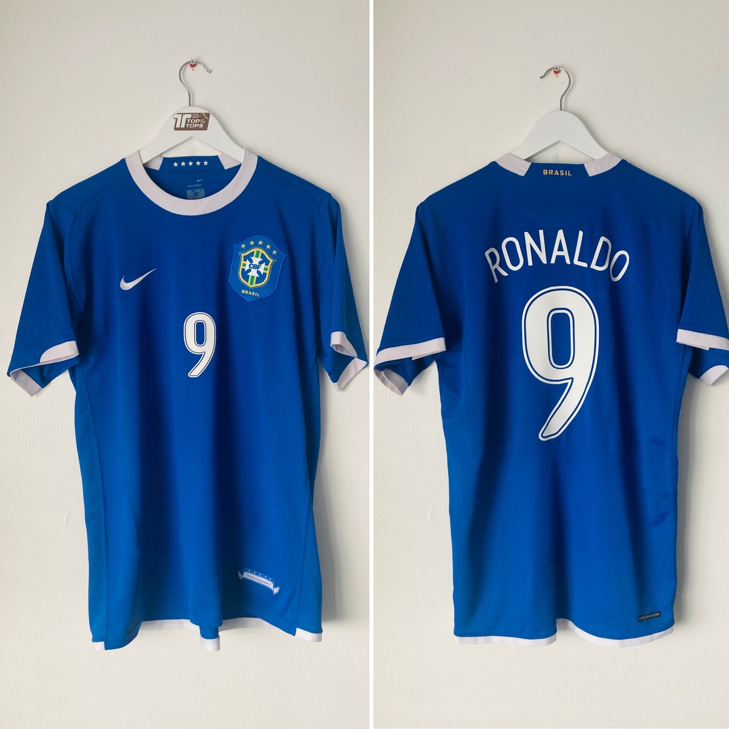 Brazil away football shirt W/C2006 R9 Large
