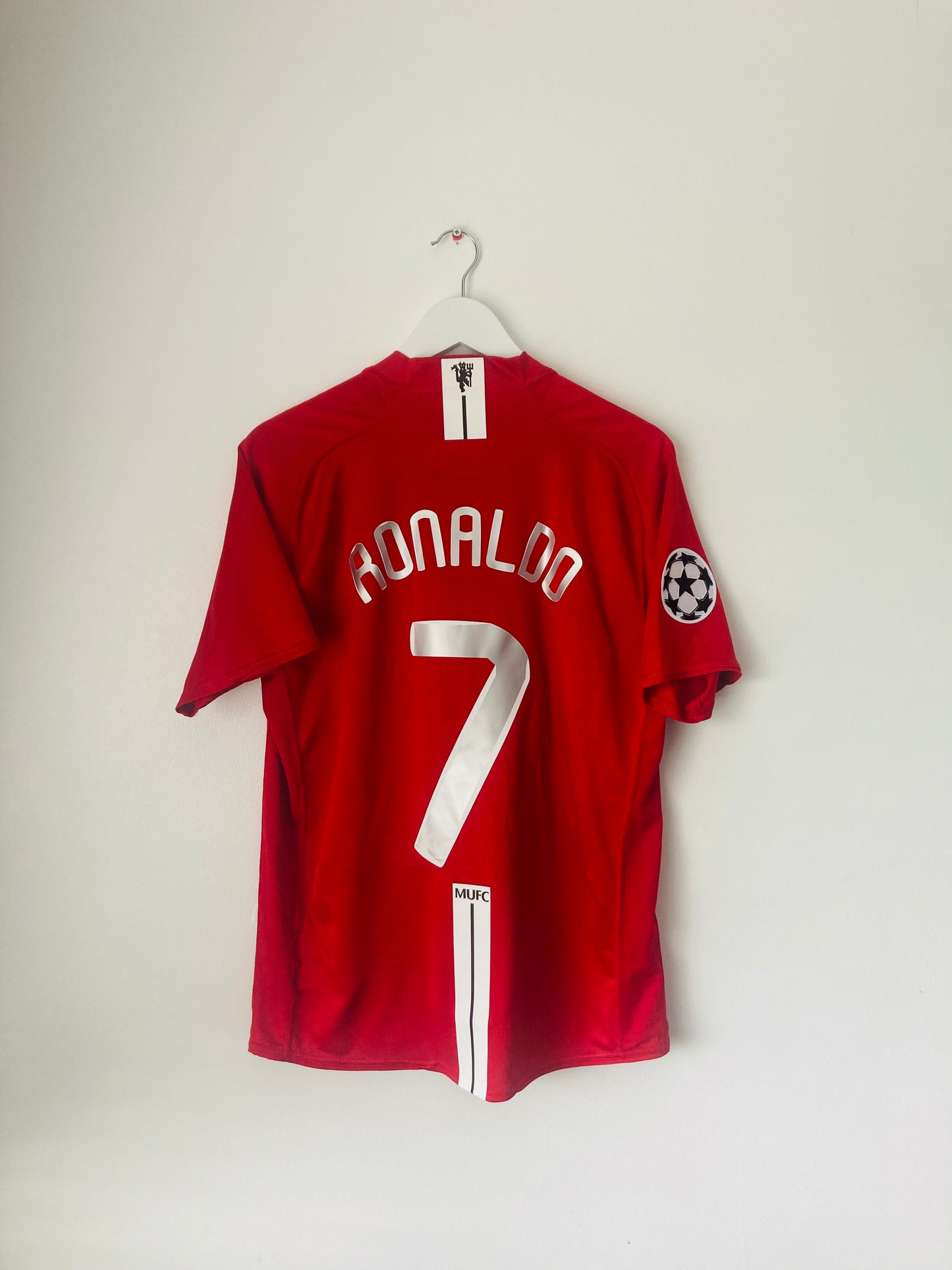 Manchester United home football shirt 2007/08 CR7 Large
