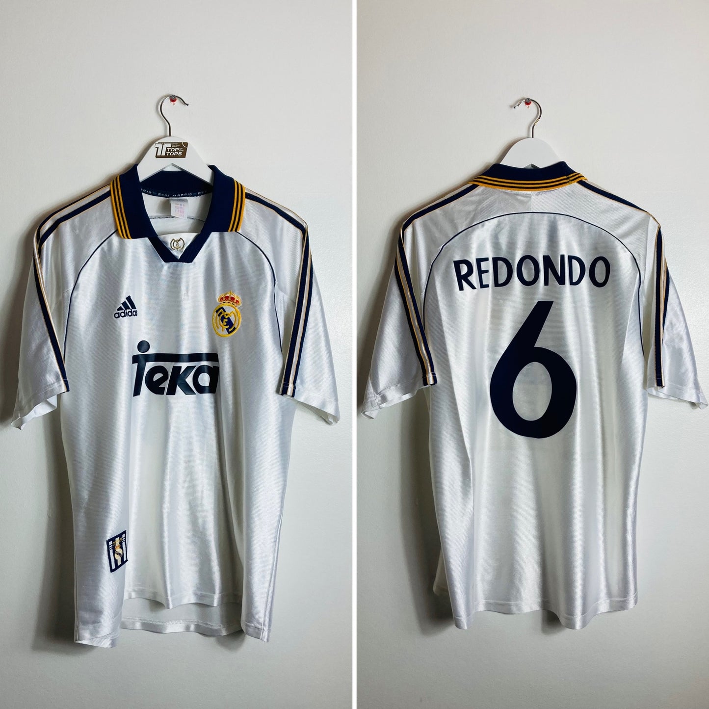 Real Madrid home football shirt 1998/2000 Redondo Medium