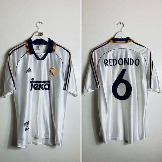 Real Madrid home football shirt 1998/2000 Redondo Medium