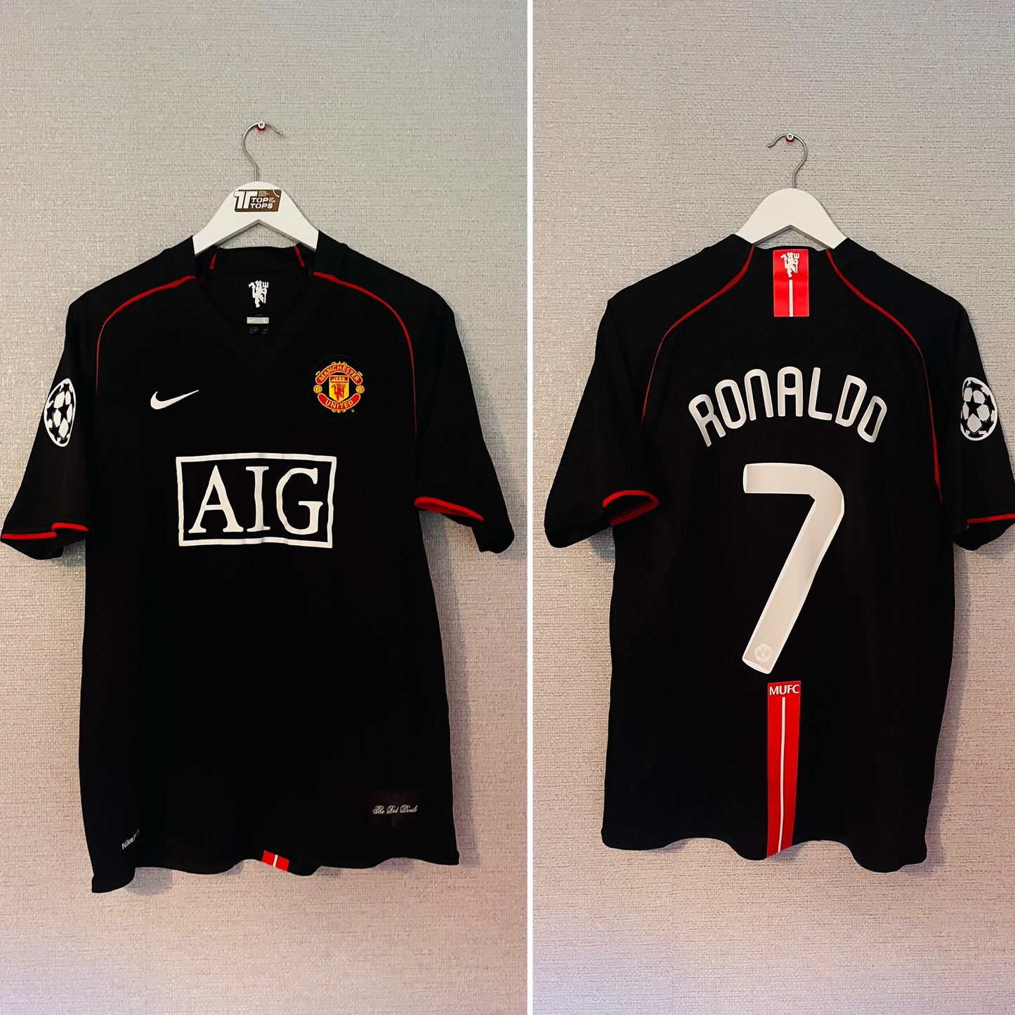 Manchester United away football shirt 2007/08 CR7 Medium