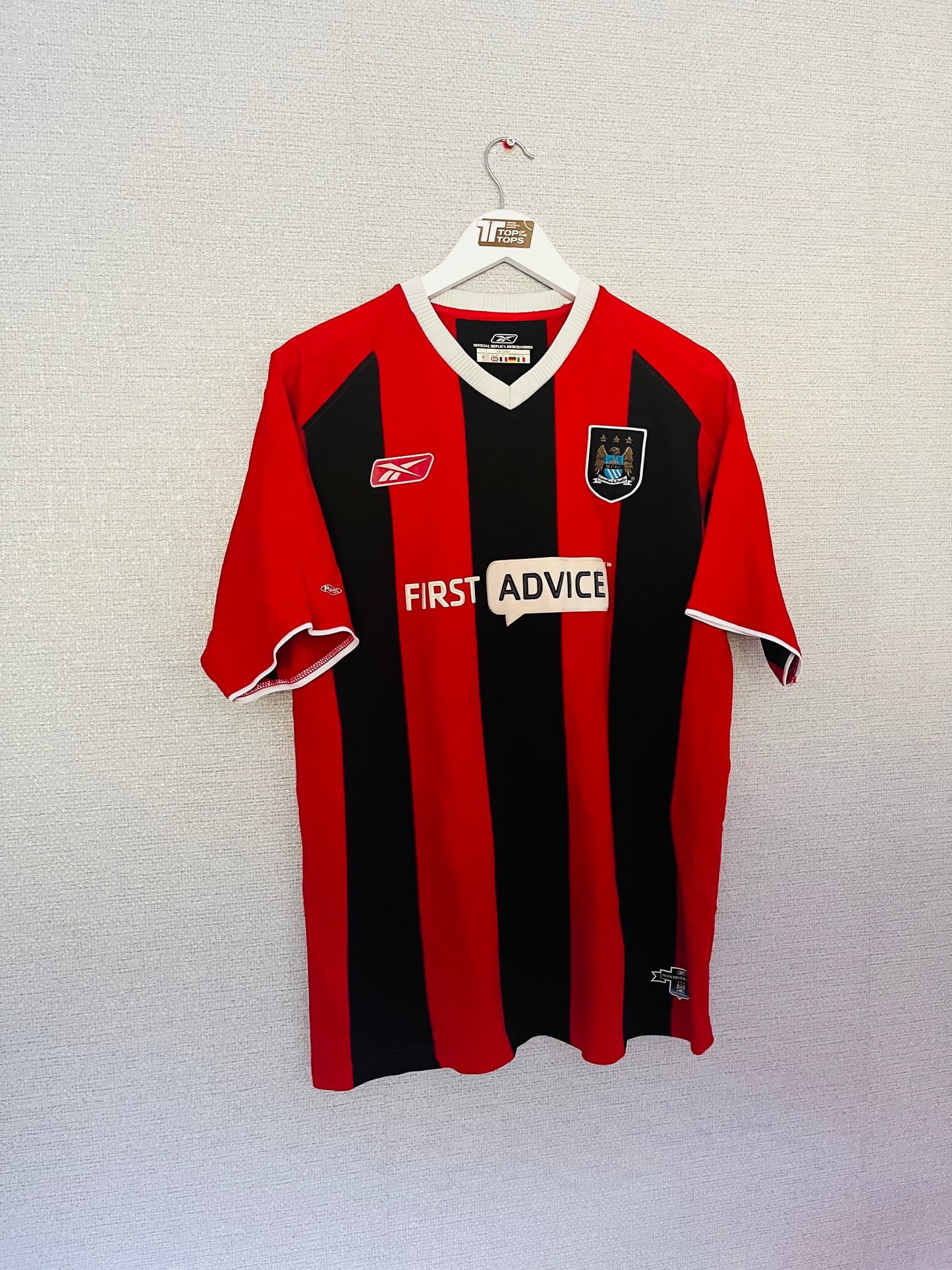 Manchester City away football shirt 2003/04 Sun Jihai Large