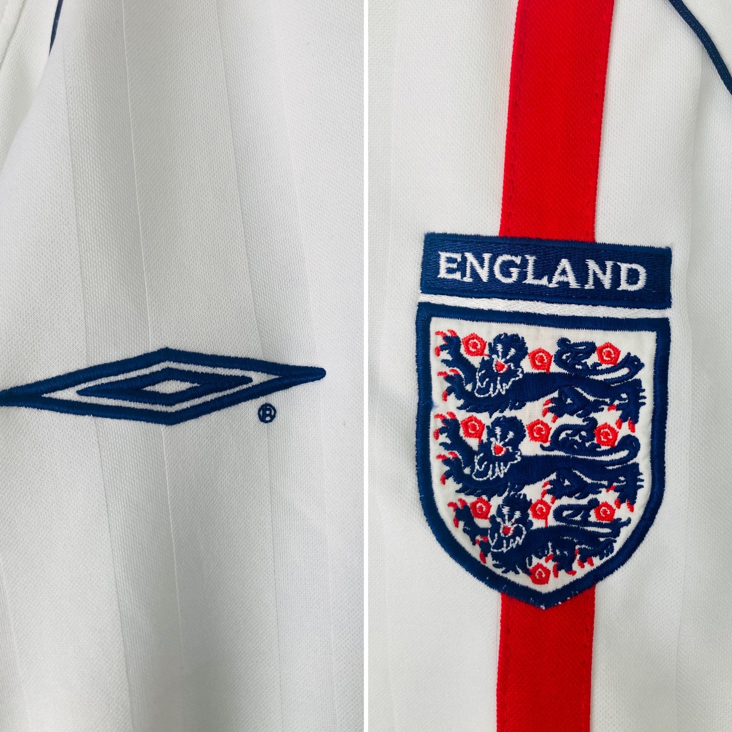 England home football shirt 2001/03 Beckham Large
