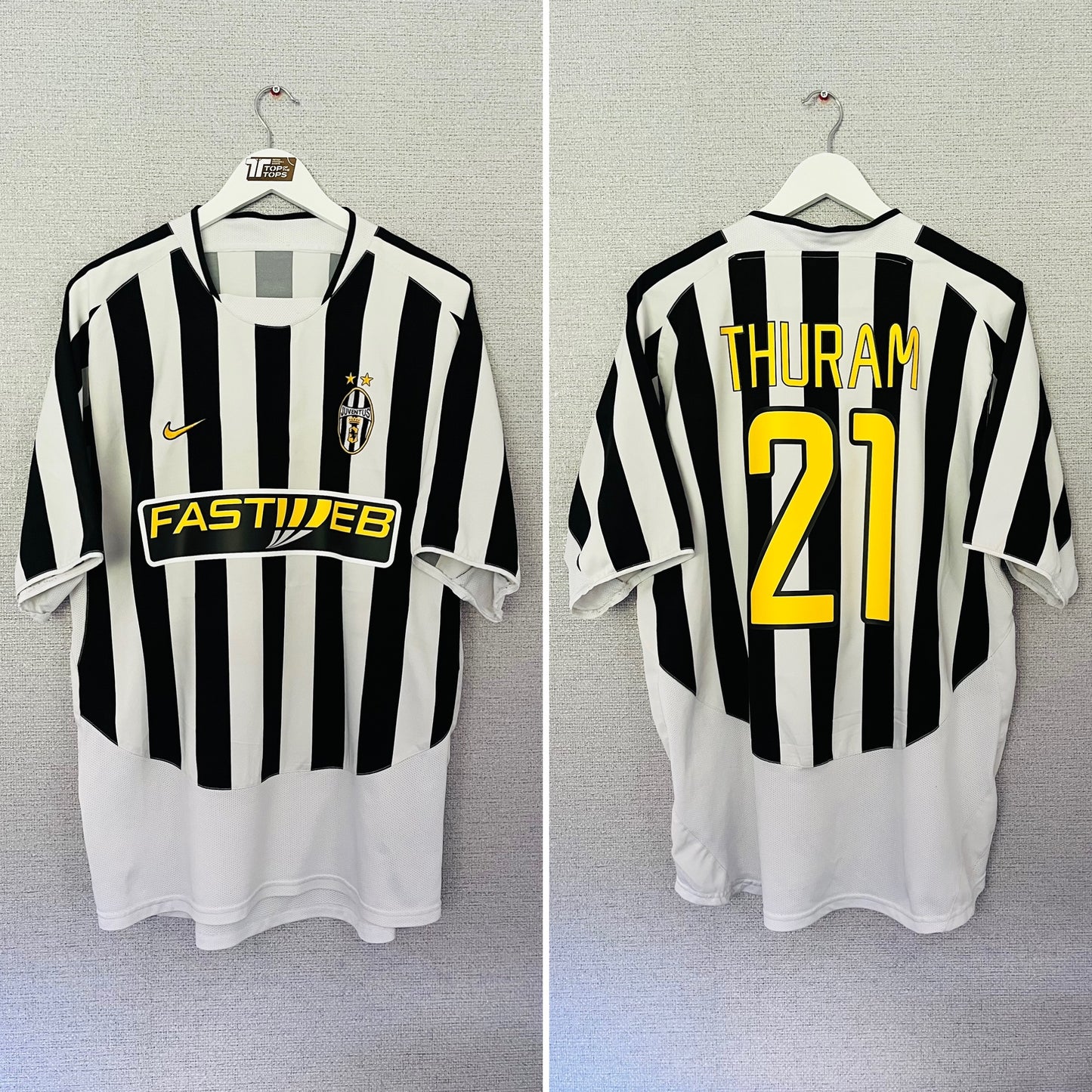 Juventus home football shirt 2003/04 Thuram XL
