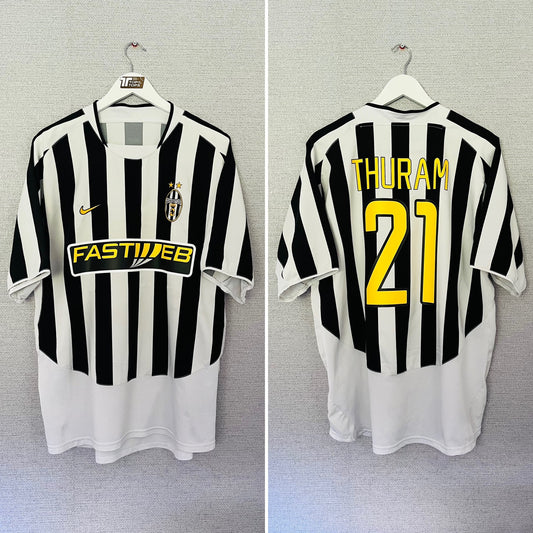 Juventus home football shirt 2003/04 Thuram XL