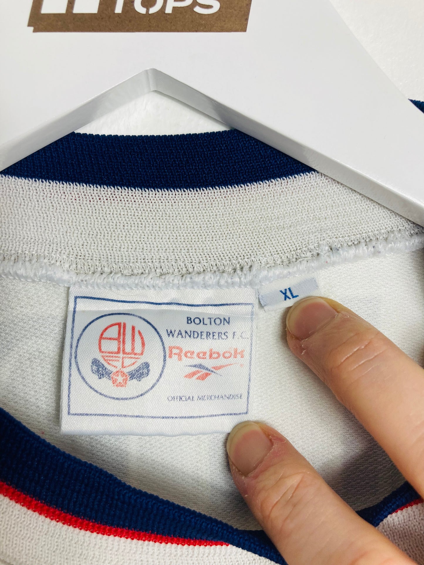 Bolton Wanderers home football shirt 1997/98 XL Pollock player version