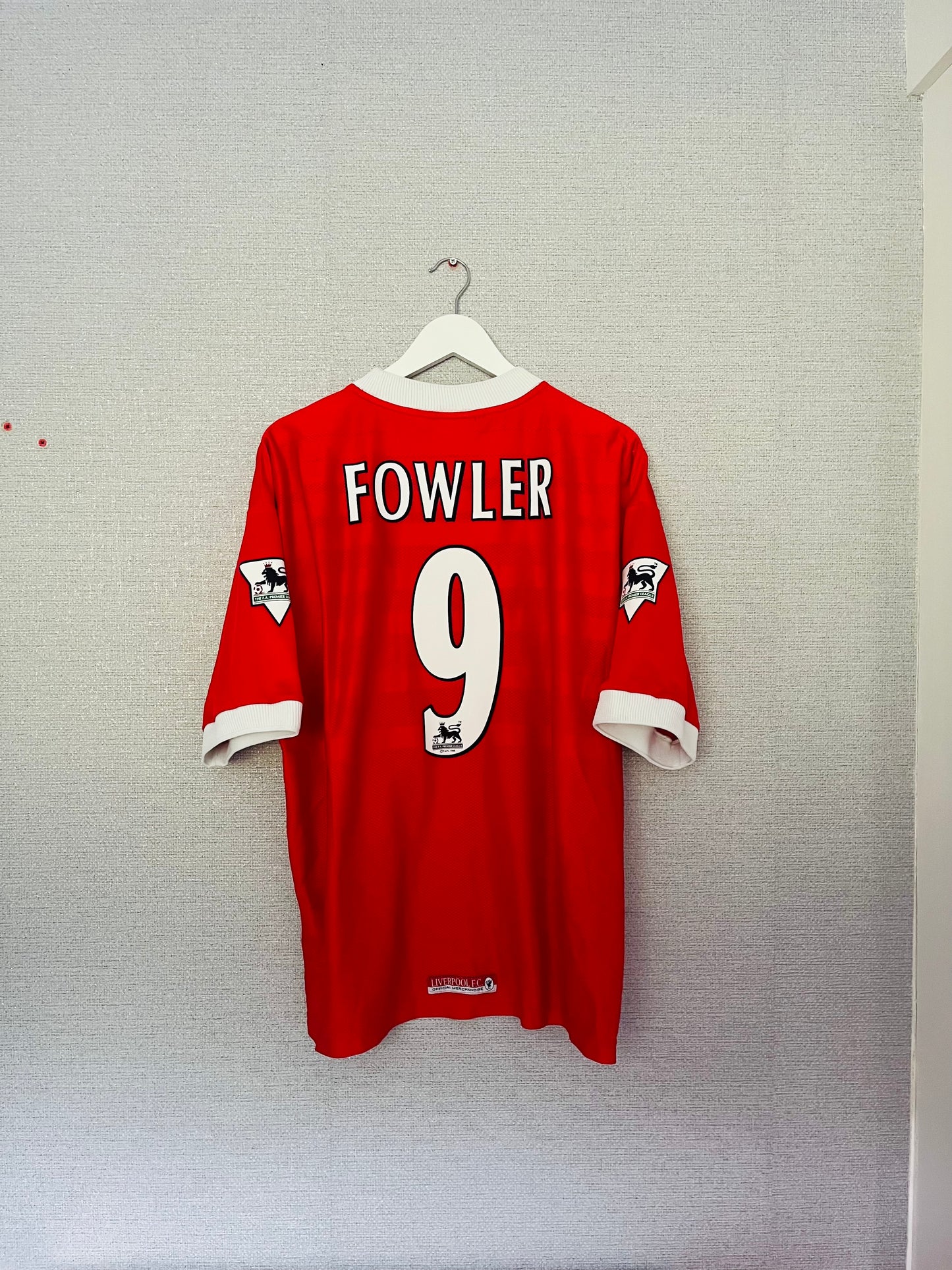 Liverpool home football shirt 1998/2000 Fowler XL