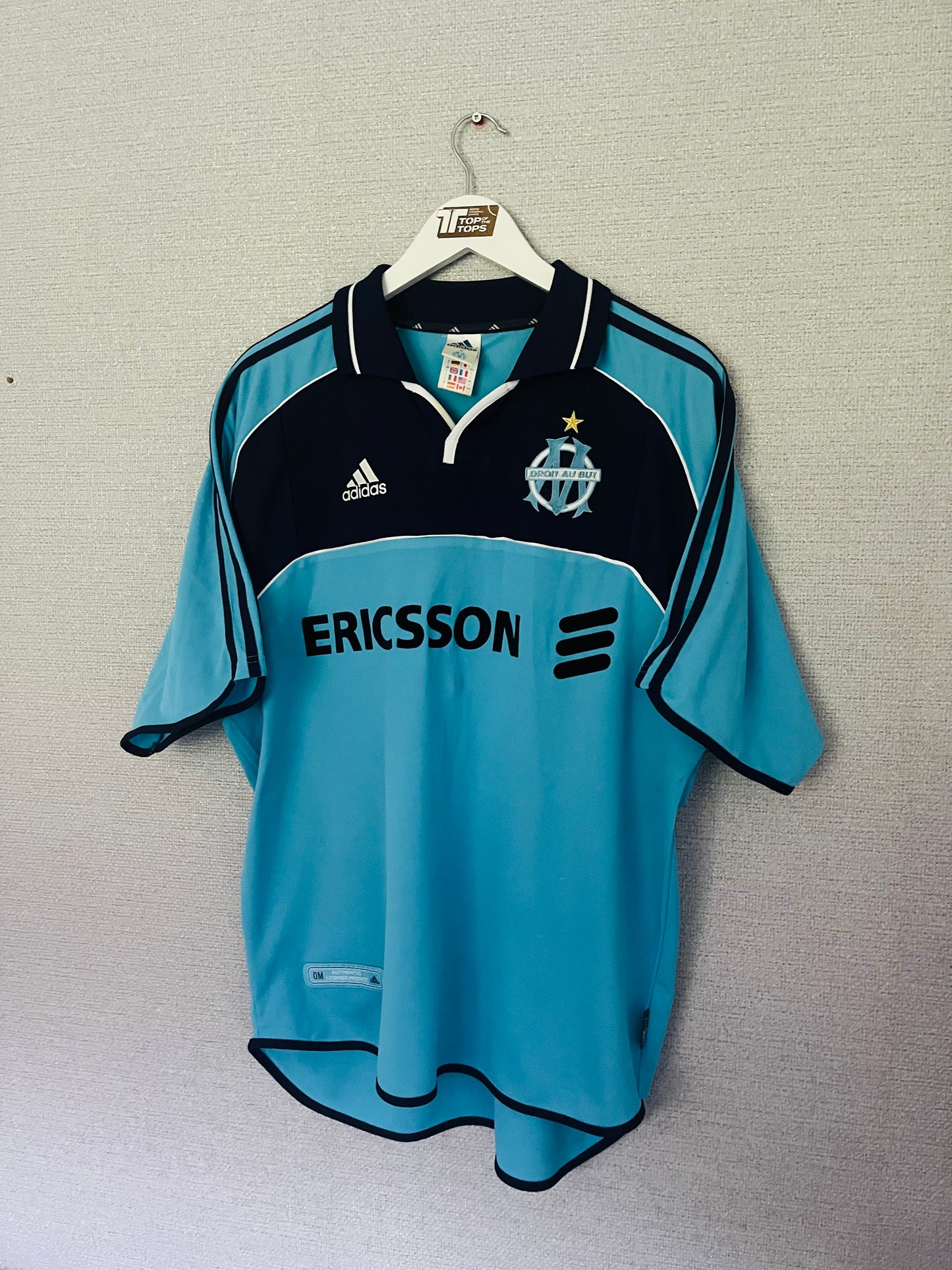 Marseille away football shirt 2000/01 Weah Large