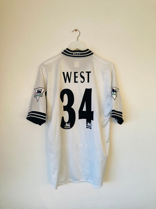 Derby County home football shirt Taribo West 1999/2000 medium