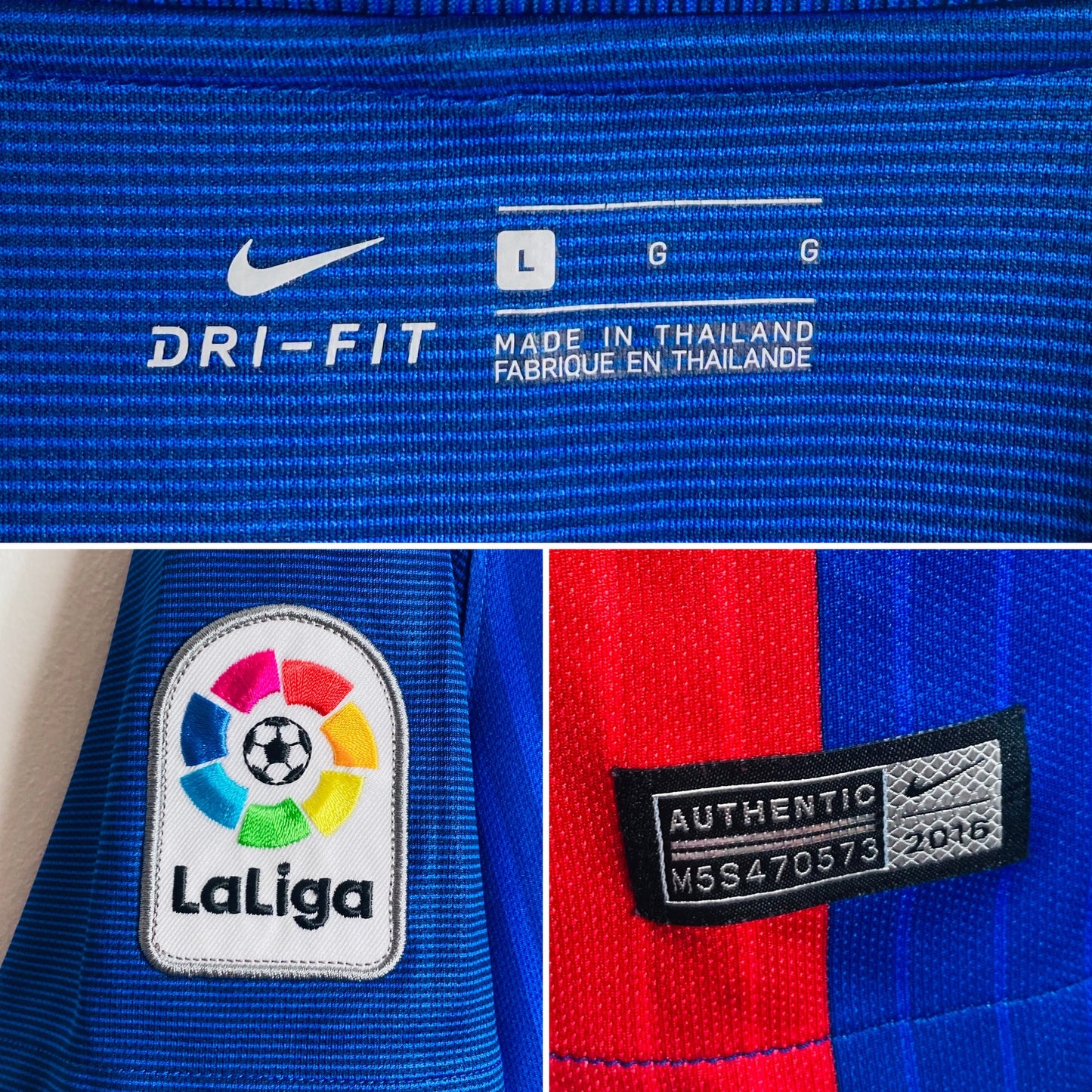 Barcelona home football shirt
2016/17 Suarez Large