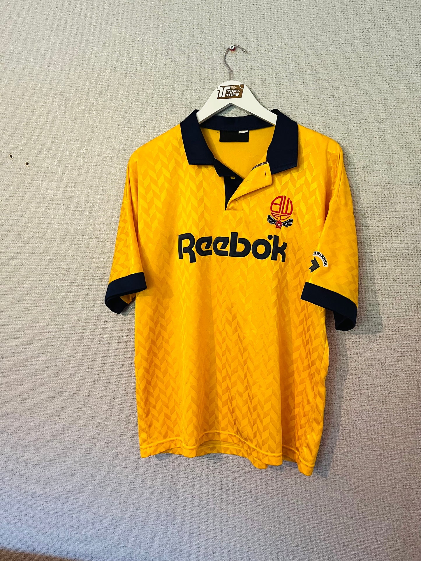 Bolton Wanderers third football shirt 1990/92 XL