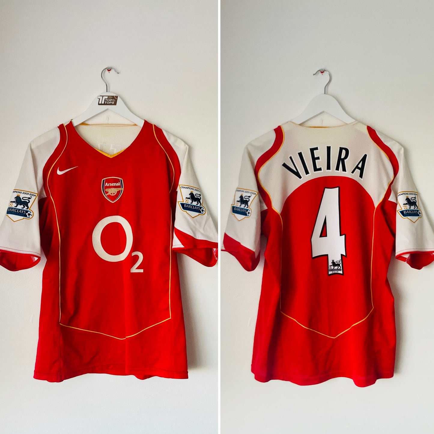 Arsenal home football shirt
2004/05 Vieira Medium