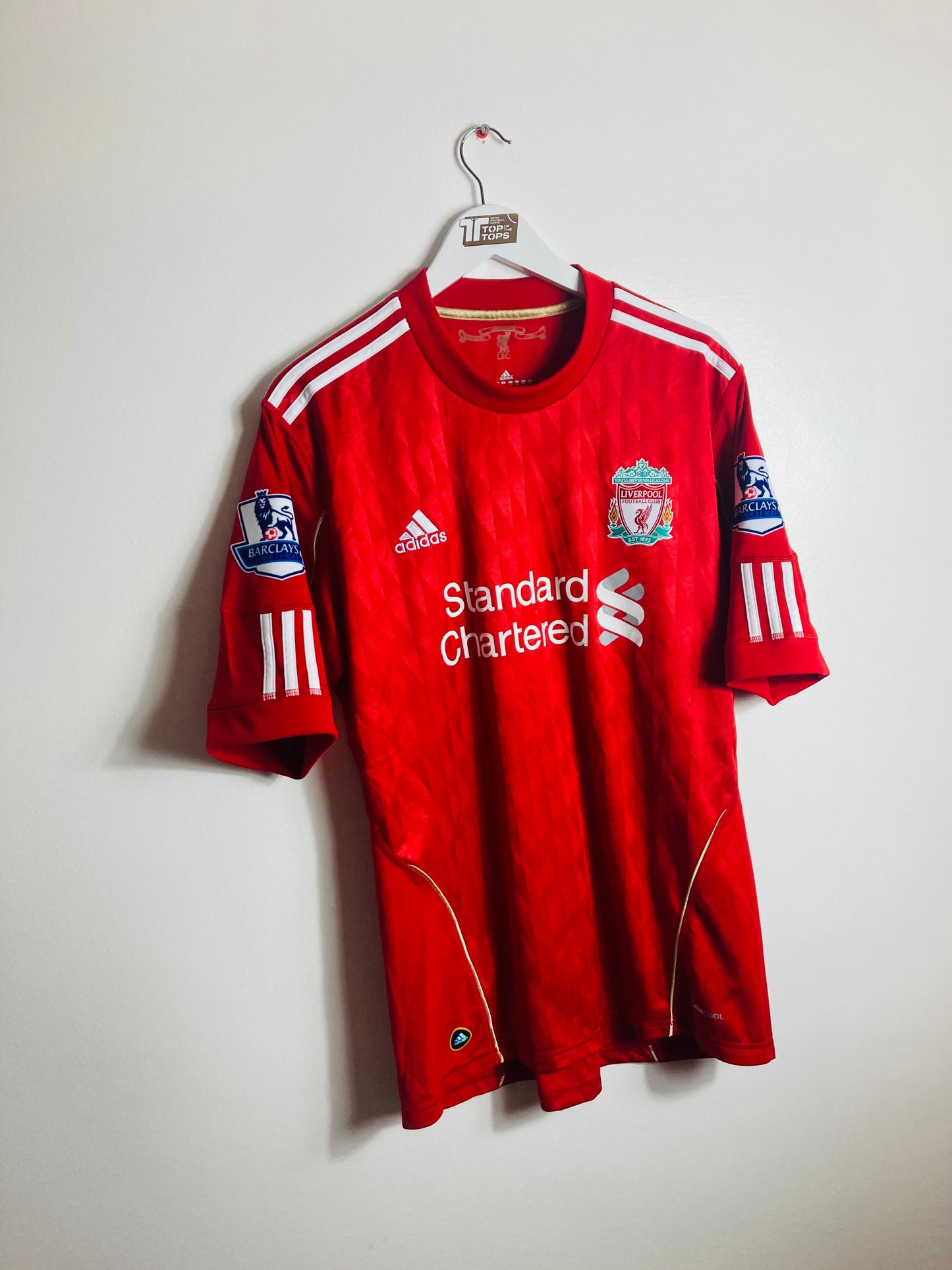 Liverpool home football shirt 2010/12 Suarez Large