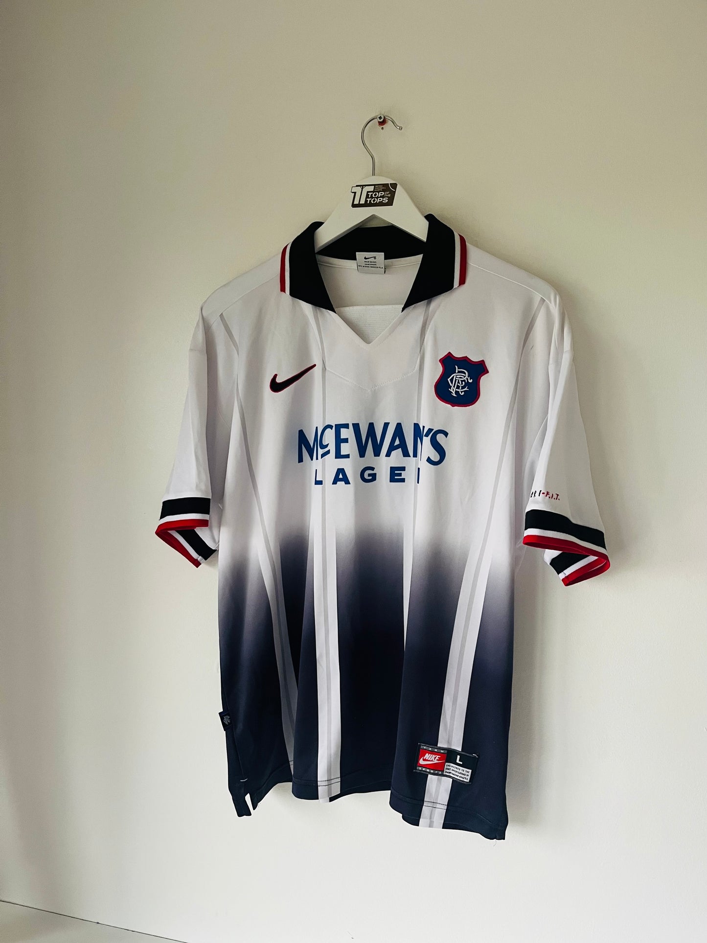 Glasgow Rangers away football shirt 1997/98 Large Gazza