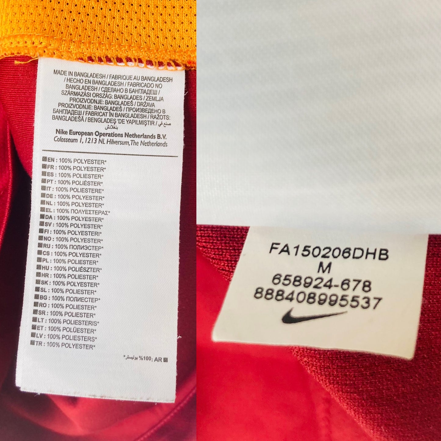Roma home football shirt 2015/16 Totti Medium