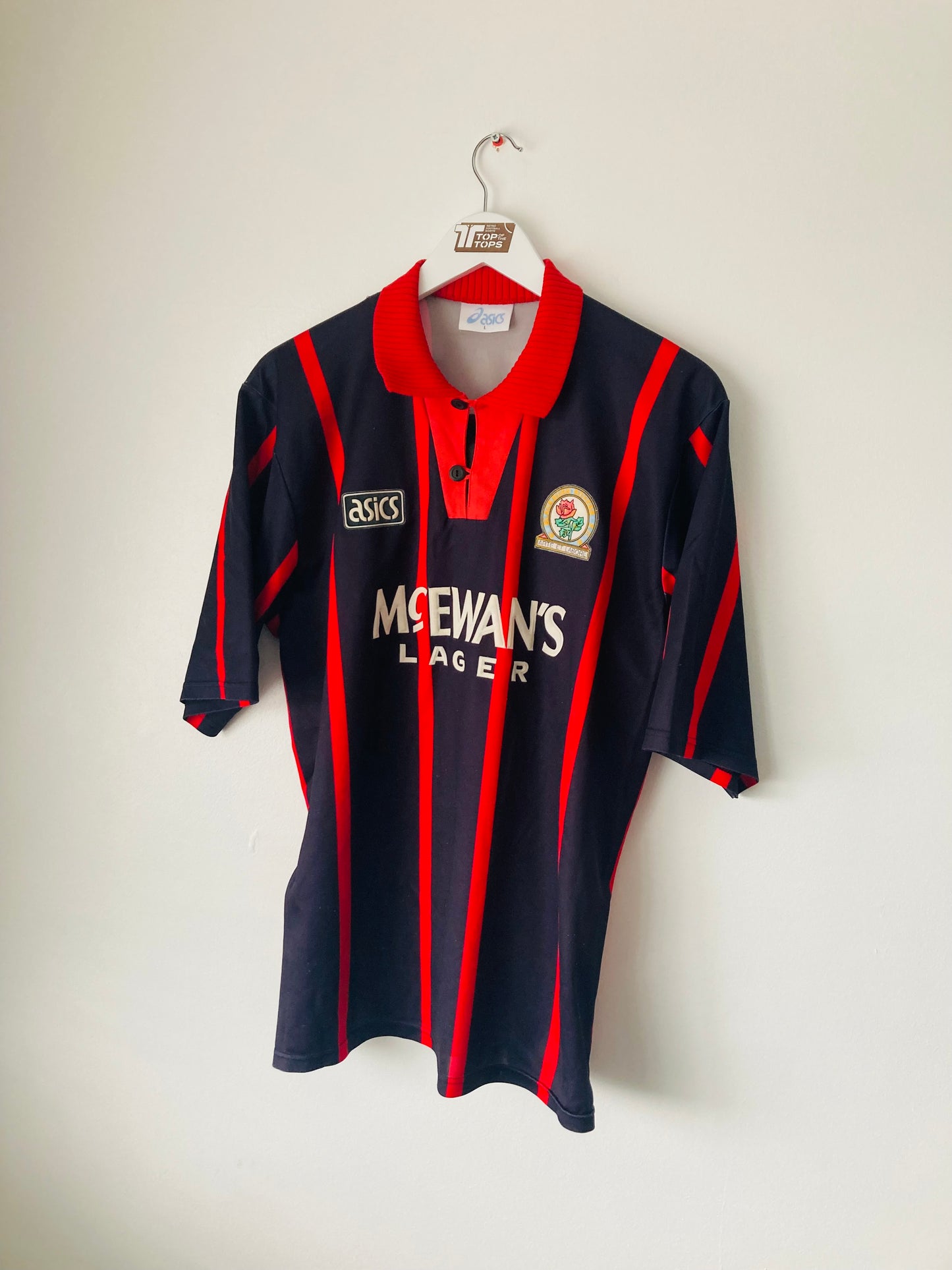 Blackburn away football shirt 1994/95 Shearer Large