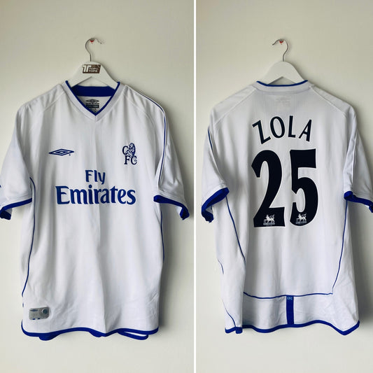 Chelsea away football shirt 2001/03 Zola Large