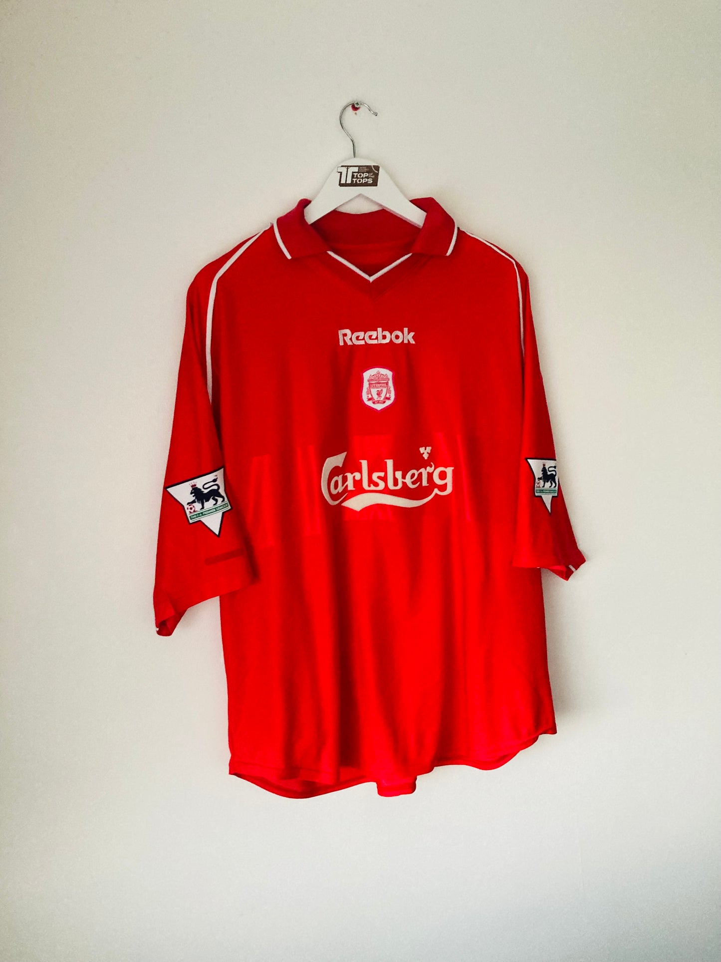Liverpool home football shirt 2000/02 Fowler XL