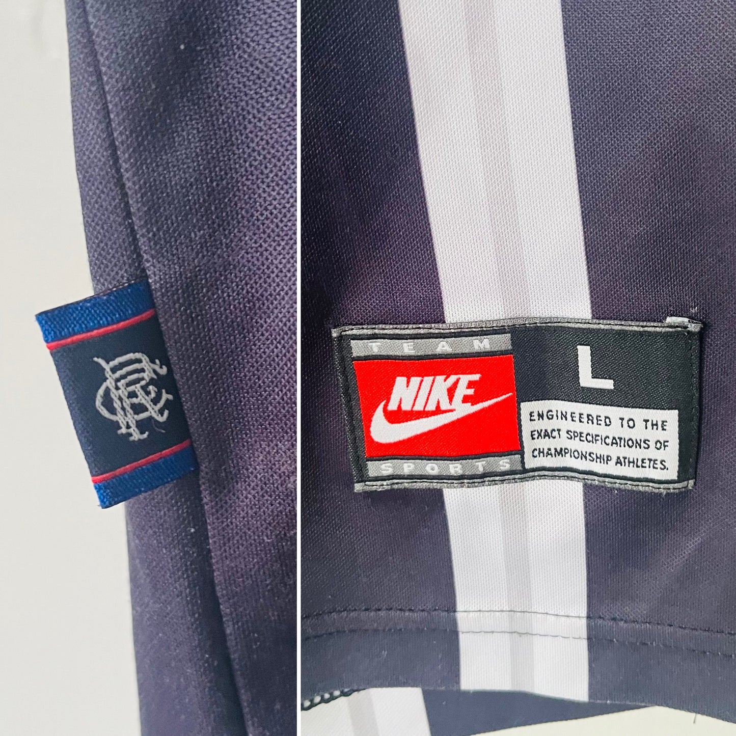 Glasgow Rangers away football shirt 1997/98 Large Gazza