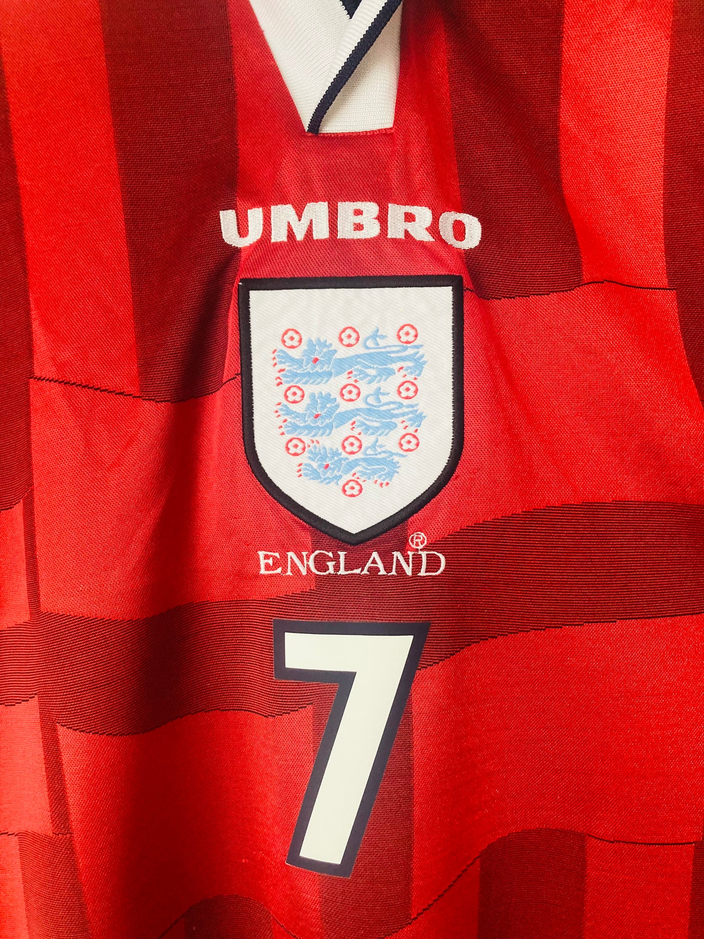 England away football shirt 1997/99 Beckham XL