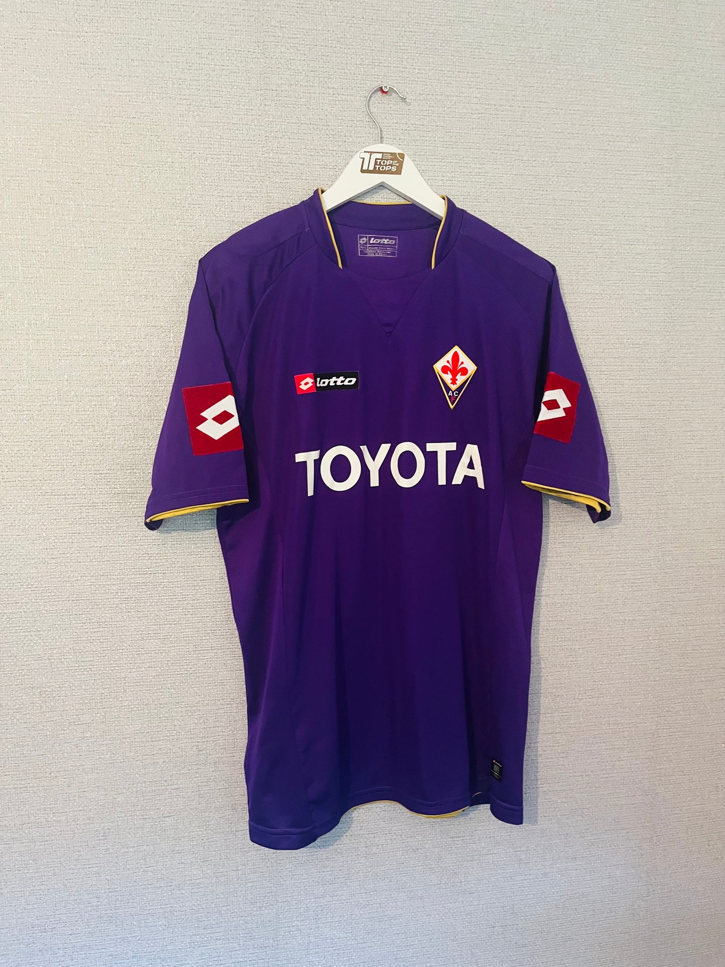 Fiorentina home football shirt 2007/08 Vieri Large